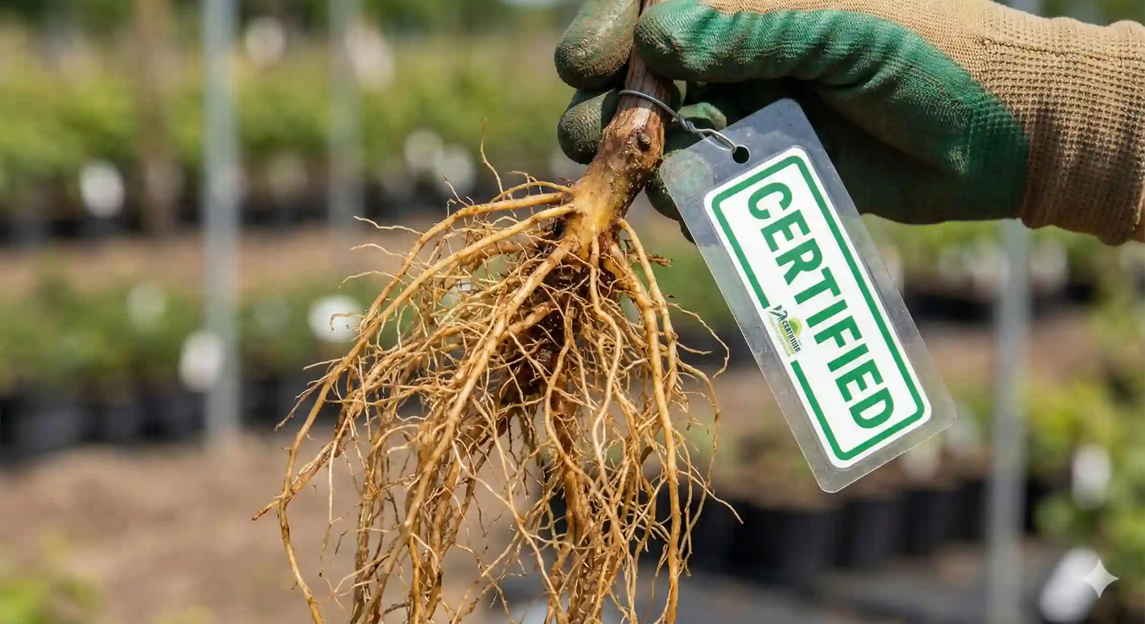 راهنمای تشخیص ریشه سالم نهال انگور بیدانه و گواهی اصالت.